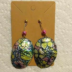 *3/$12* New Shell Floral Dangle Earrings